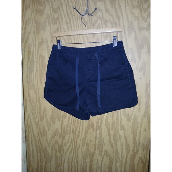 Eddie Bauer Shorts Womens Size 2 Black Elastic Waist Drawstrings 30x4 Cotton - Picture 1 of 16